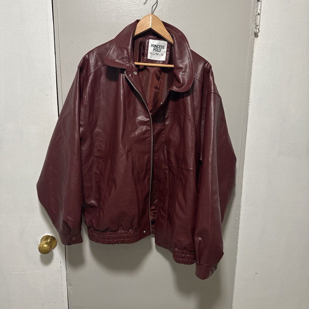 Princess Polly burgundy jacket - Picture 3 of 10